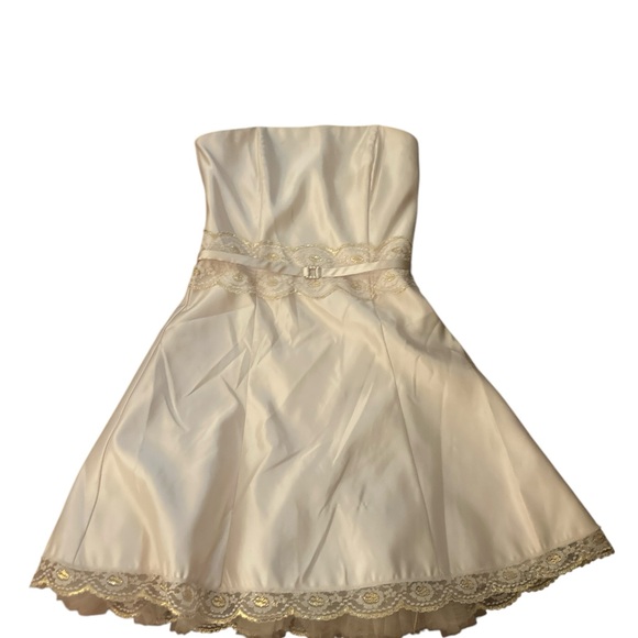 VINTAGE GUNNE SAXE Champagne Gold sleeveless short dress- NWT - Picture 1 of 11